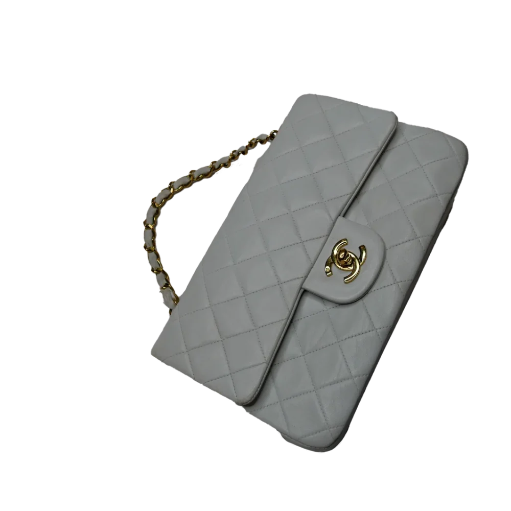 Chanel timeless double flap white