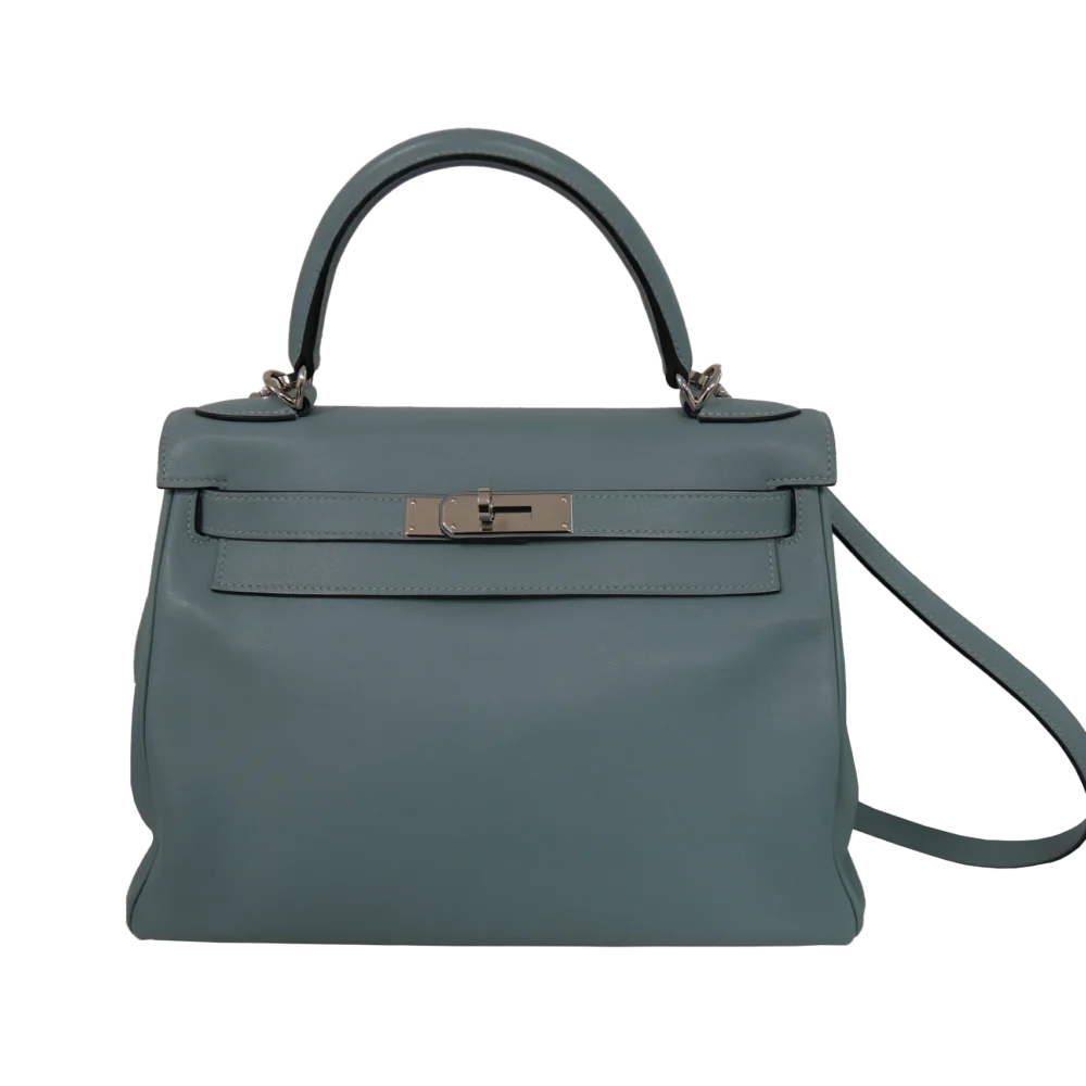 Hermes Kelly 28 bleu ciel