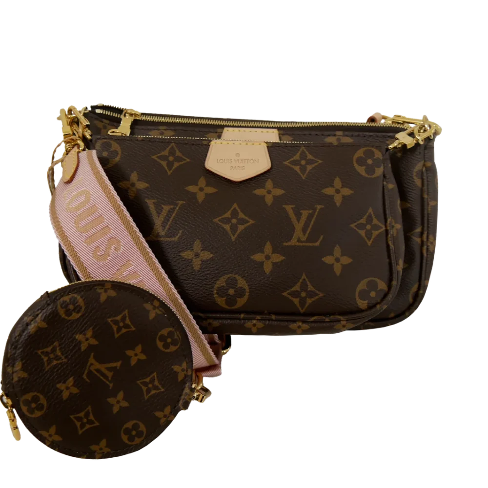 Louis Vuitton multipochette mit rosa strap